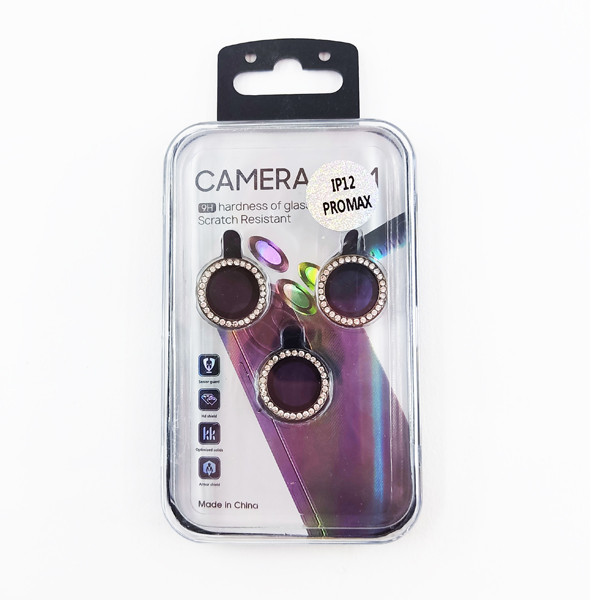 محافظ لنز دوربین مدل نگین دار مناسب برای گوشی موبایل اپل IPHONE